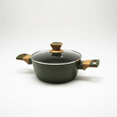 Χύτρες BAROLY MARBLE με Αντικολλητική Επίστρωση Μαρμάρου & Γυάλινο Καπάκι – Για Όλες τις Εστίες