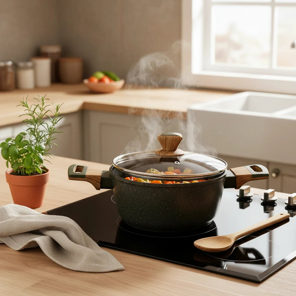 Χύτρες BAROLY MARBLE με Αντικολλητική Επίστρωση