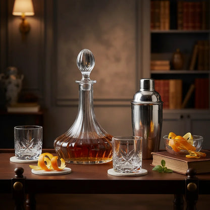 Home Style | Γυάλινη ΦΙΑΛΗ ΣΚΑΛΙΣΤΗ για Ουίσκι 1200ml με Πώμα  Ελληνική Εταιρεία, Εγγυημένη Ποιότητα