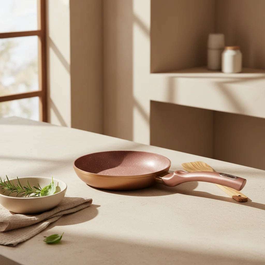 Αντικολλητικό Κεραμικό Τηγάνι Baroly Copper – Κατάλληλο για Όλες τις Εστίες (20cm / 24cm / 28cm)