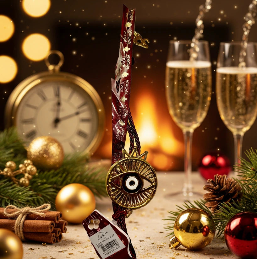 Χριστουγεννιάτικο Γούρι Μάτι Χρυσό 2026 – Δώρο για Τύχη & Προστασία