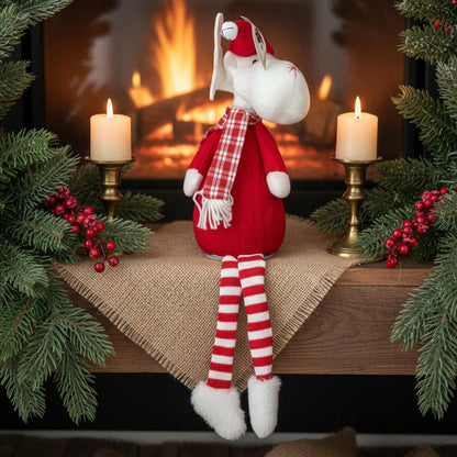 Χριστουγεννιάτικο Λούτρινο Στολίδι Ταράνδου με Μακριά Πόδια – 45 εκ