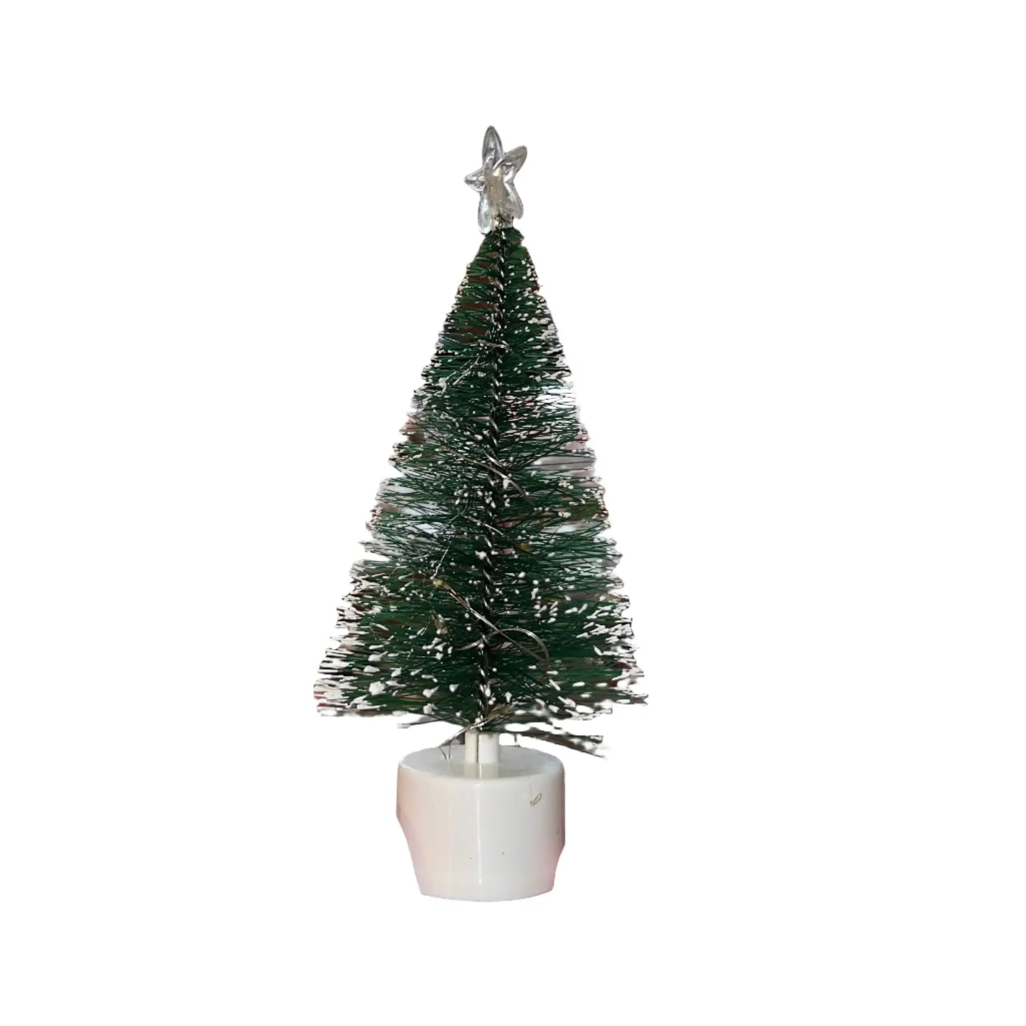 Μικρό Χριστουγεννιάτικο Δεντράκι με Χιονισμένες Άκρες & Αστέρι