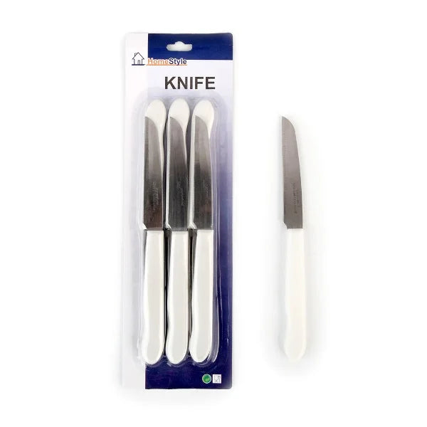 Μαχαίρι Πλαστική Λαβή (Ίσιο) - Σετ 6 Τεμαχίων Home Style