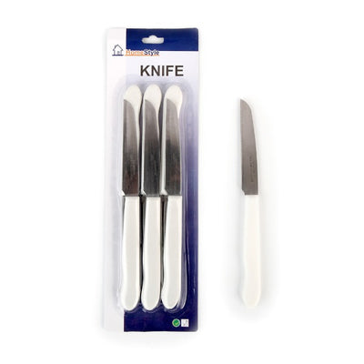Μαχαίρι Πλαστική Λαβή (Ίσιο) - Σετ 6 Τεμαχίων Home Style