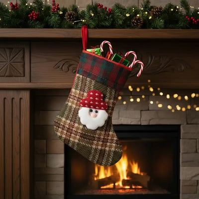 Μικρή Χριστουγεννιάτικη Μπότα με Άγιο Βασίλη 14εκ