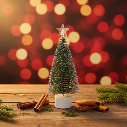 Μικρό Χριστουγεννιάτικο Δεντράκι με Χιονισμένες Άκρες & Αστέρι