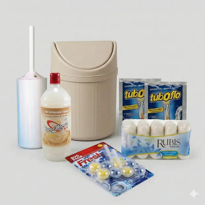 Bathroom Care & Hygiene Bundle: Ολοκληρωμένο Σετ Μπάνιου & Καθαριότητας (6 Τεμάχια) - Worthio  #