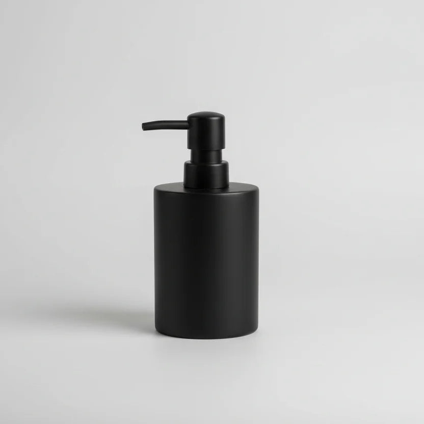 Αντλία Υγρού Σαπουνιού (Dispenser) Πλαστική 400ml – Μαύρο Ματ - Worthio  #