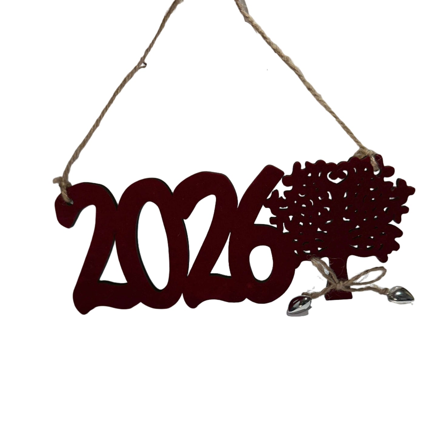 Ξύλινο Στολίδι 2026 «Ζεστή Ανάμνηση» – Με βελούδινη υφή και φυσικό σπάγγο