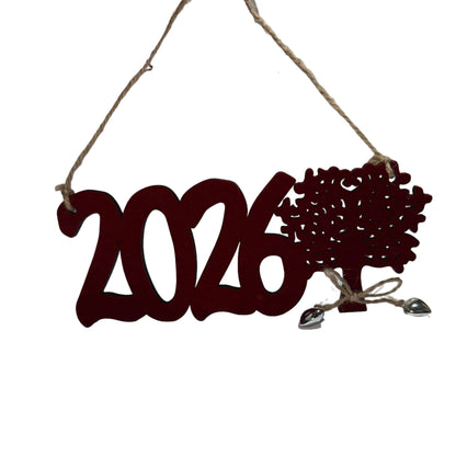 Ξύλινο Στολίδι 2026 «Ζεστή Ανάμνηση» – Με βελούδινη υφή και φυσικό σπάγγο