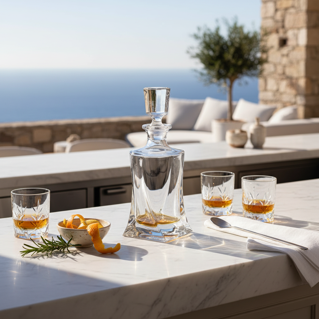 Γυάλινη Καράφα Ουίσκι & Ποτών "Emerge" 750ml - Worthio  #