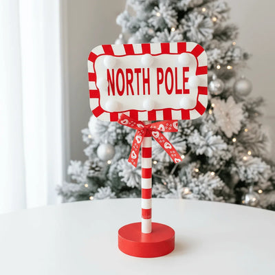 Χριστουγεννιάτικη Διακοσμητική Πινακίδα “North Pole” 28.5cm