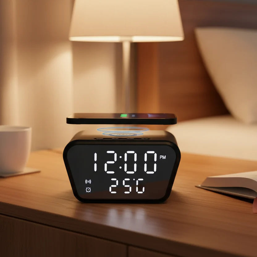 Ψηφιακό Ρολόι με Ασύρματη Φόρτιστη – Smart Design για Σύγχρονη Ζωή