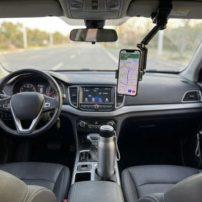 Car & Travel Pack: Βάση Κινητού για Ηλιοπροστασία + Θερμός Μπουκάλι 600ml