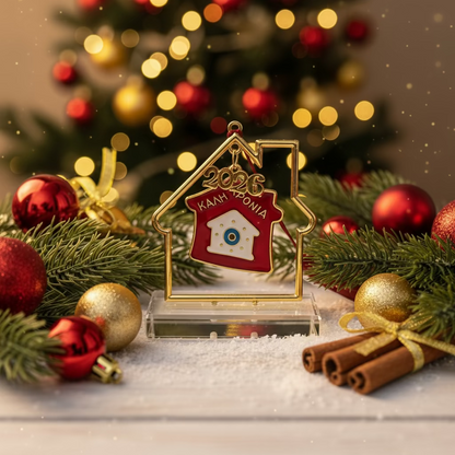 Χριστουγεννιάτικο Γούρι “Καλή Χρονιά” με βαση – Για Ένα Σπίτι Γεμάτο Φως