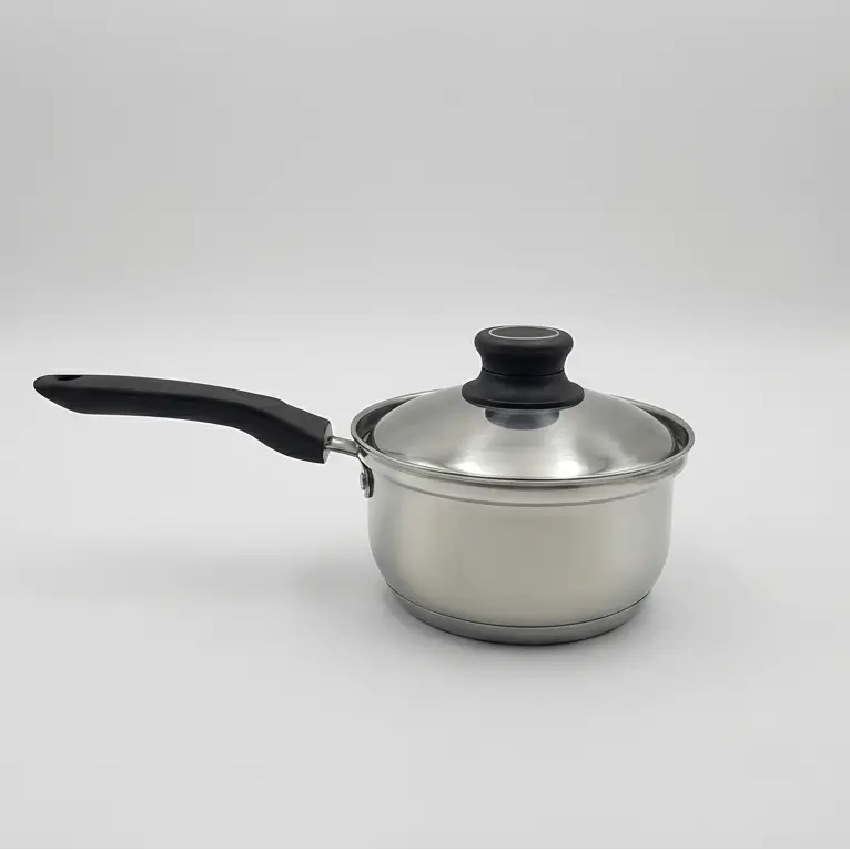 Κατσαρολάκι Γάλακτος Inox με Γυάλινο Καπάκι Νο16 (1.2L)