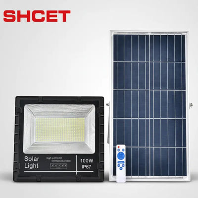 Ηλιακός Προβολέας LED 100W με Ξεχωριστό Πάνελ - Αδιάβροχος IP67