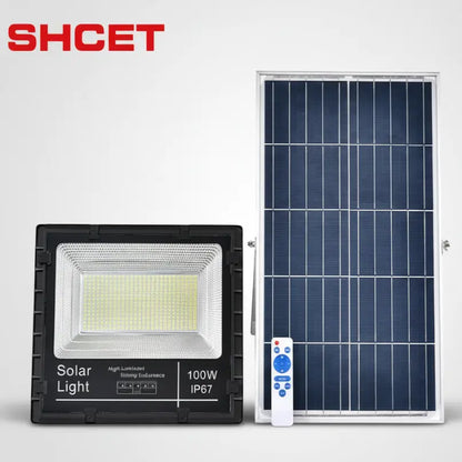Ηλιακός Προβολέας LED 100W με Ξεχωριστό Πάνελ - Αδιάβροχος IP67