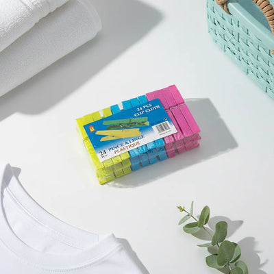 Πλαστικά Μανταλάκια Ρούχων Σετ 24 τεμαχίων - Εναλλακτική Όψη