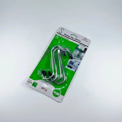 Σετ 4 Τεμαχίων - Γαντζάκια Σχήματος "S" Πολλαπλών Χρήσεων