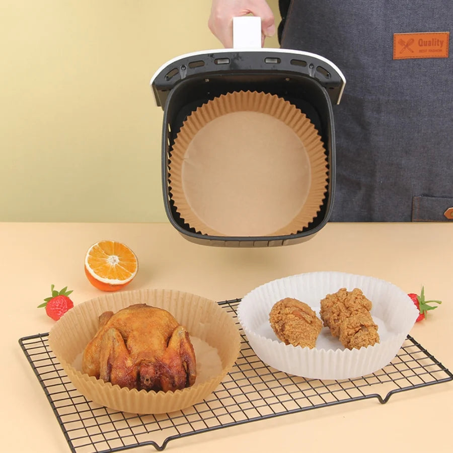 Αντικολλητικά Χαρτια Air Fryer Στρογγυλά - 50τεμ