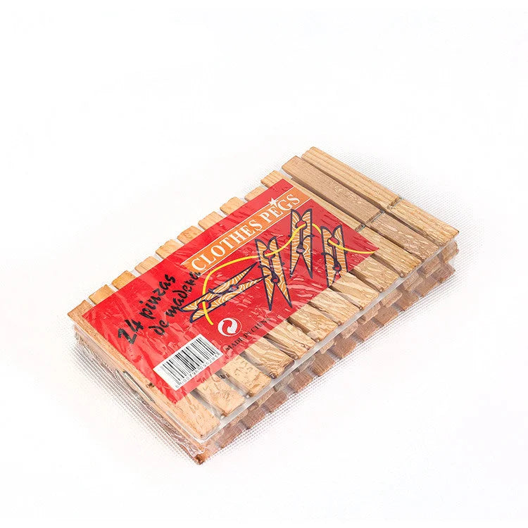 Ξύλινα Μανταλάκια Ρούχων Σετ 24 τεμαχίων