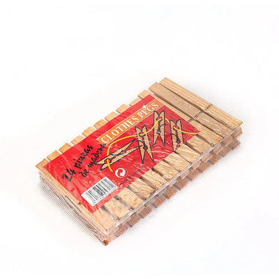 Ξύλινα Μανταλάκια Ρούχων Σετ 24 τεμαχίων