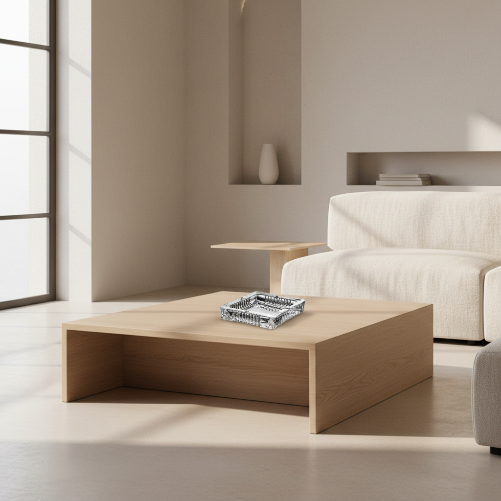 Αντιανεμικό Κρυστάλλινο Τασάκι – Πολυτελές Σταχτοδοχείο Εσωτερικού & Εξωτερικού Χώρου