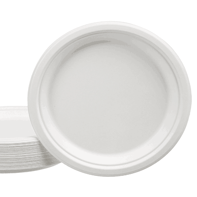 Πιάτα Μιας Χρήσης Λευκά Μεσαίου Μεγέθους - Συσκευασία 10 Τεμαχίων