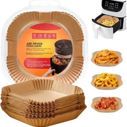 Αντικολλητικά Χαρτια Air Fryer Τετραγωνα - 50τεμ