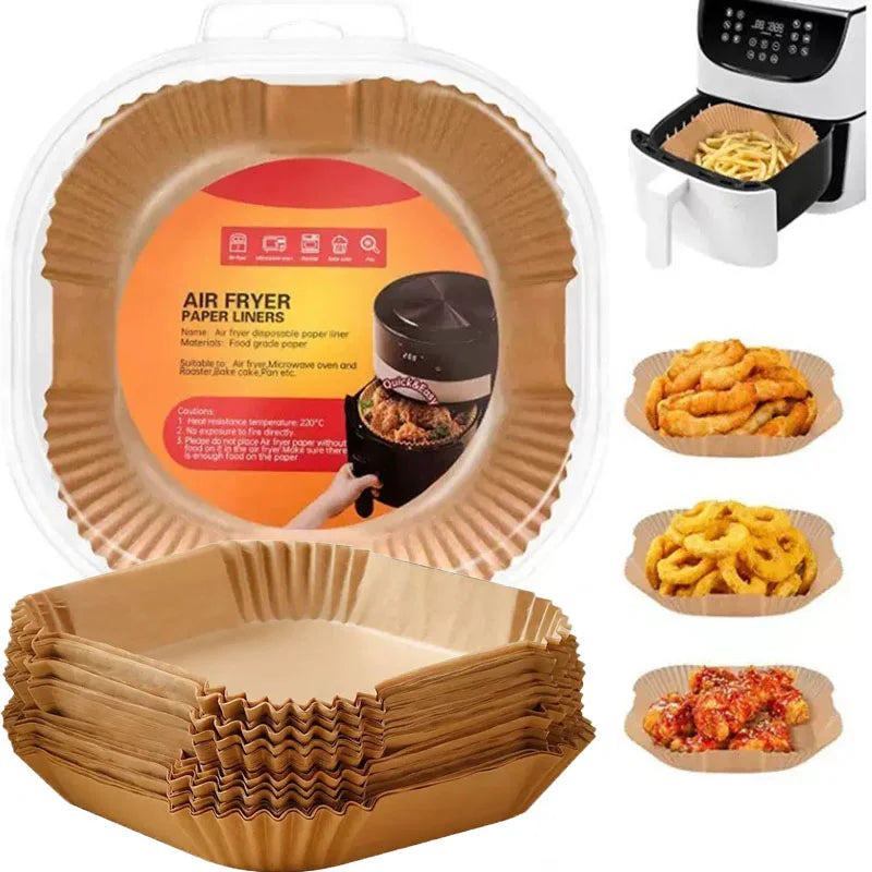 Αντικολλητικά Χαρτια Air Fryer Τετραγωνα - 50τεμ