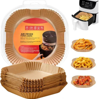 Αντικολλητικά Χαρτια Air Fryer Τετραγωνα - 50τεμ