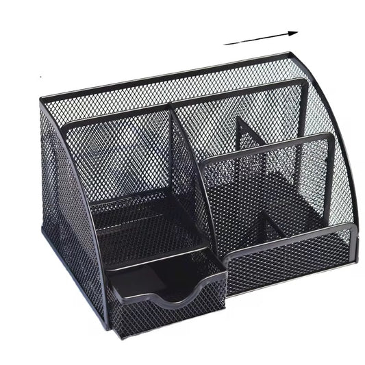 Οργανωτής Γραφείου Μεταλλικός - Multi Compartment Desk Organizer | Μαύρος Mesh Organizer
