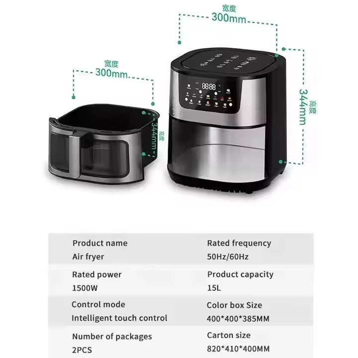 Air Fryer 6L Ψηφιακό - Αεροφριτέζα με Οθόνη LCD και Προγράμματα | Digital Air Fryer