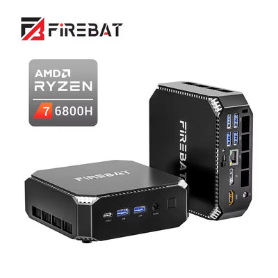 Firebat A6 Mini PC – Ryzen 7 6800H | 16 GB DDR5 | 512 GB SSD | Windows 11 | Compact Desktop