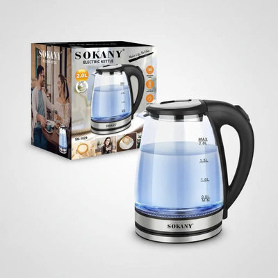 Γυάλινος Ηλεκτρικός Βραστήρας Νερού SOKANY 2.0L