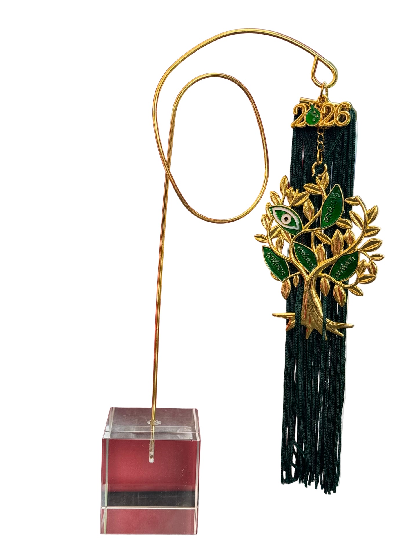 Χριστουγεννιάτικο γουρί με γυάλινη βάση και κουτι “Δέντρο Ζωής” – Για Μια Χρονιά με Ρίζες, Φως και Προορισμό