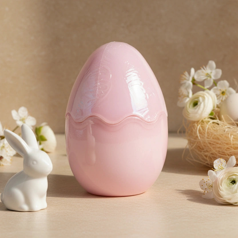 Αρωματικό Κερί σε Πολυτελές Πασχαλινό Αυγό με Καπάκι – Παστέλ Ροζ