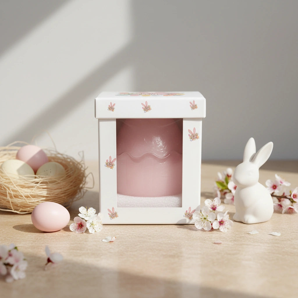 Αρωματικό Κερί σε Πολυτελές Πασχαλινό Αυγό με Καπάκι – Παστέλ Ροζ