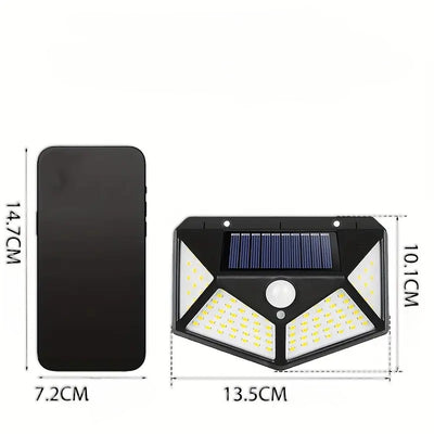 Ηλιακός Προβολέας LED Εξωτερικού Χώρου με Αισθητήρα Κίνησης (100 LED) – Χωρίς Καλώδια - Εναλλακτική Όψη